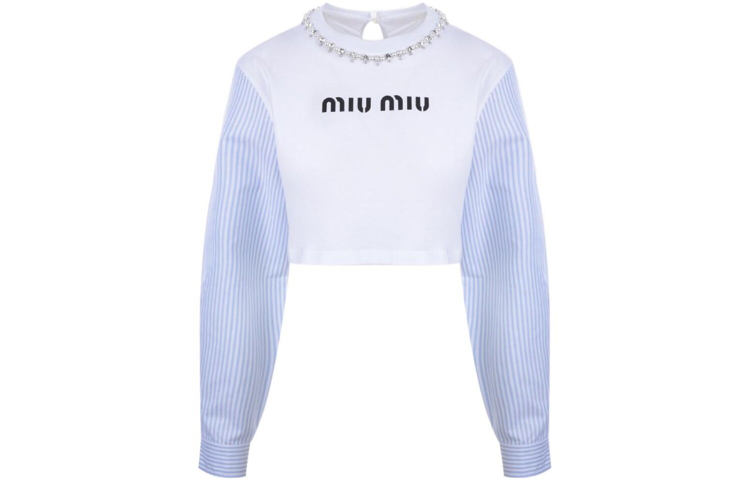

Укороченный топ женский белый Miu Miu