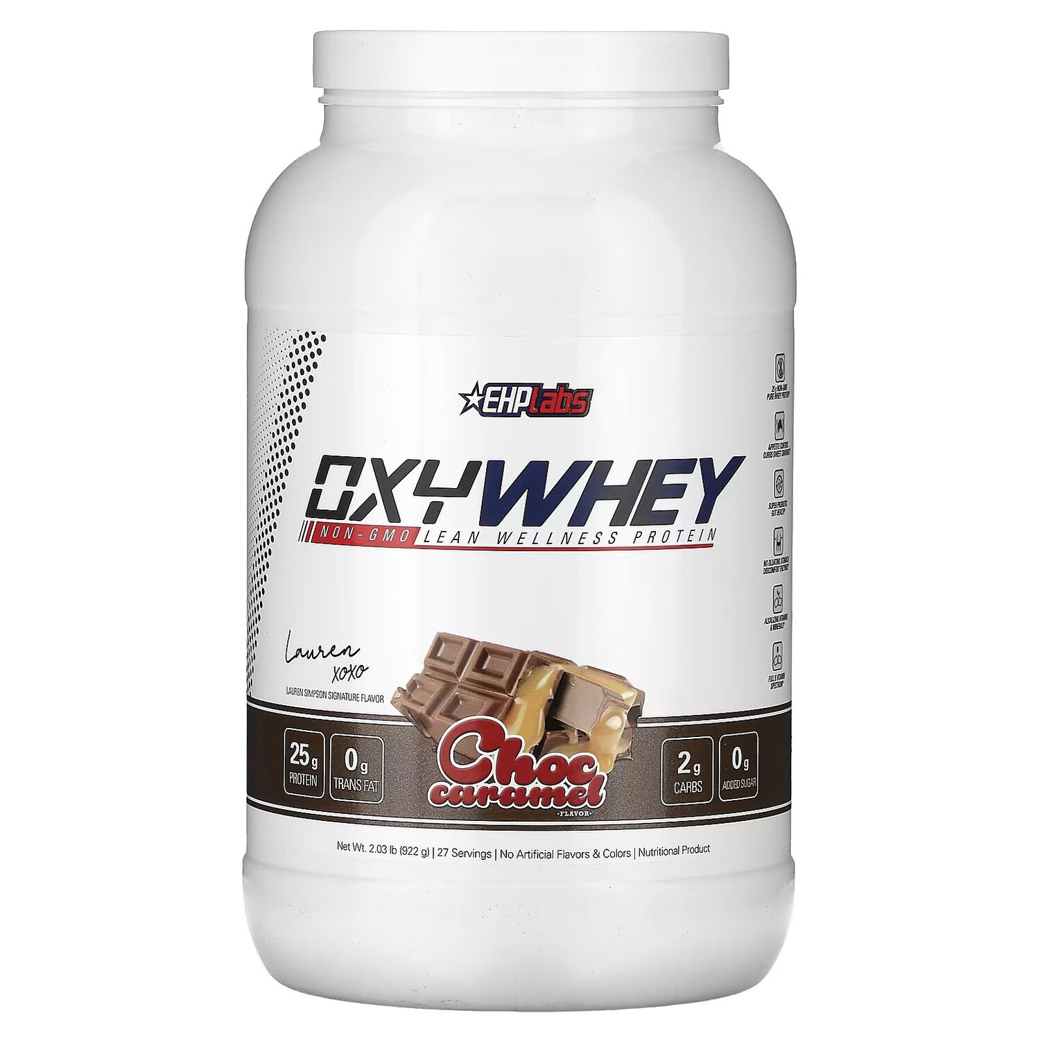 

OxyWhey, Lean Wellness Protein, шоколадная карамель, 922 г (2,03 фунта) Ehplabs