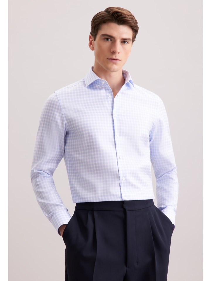 

Рубашка делового кроя светло-голубого цвета Seidensticker