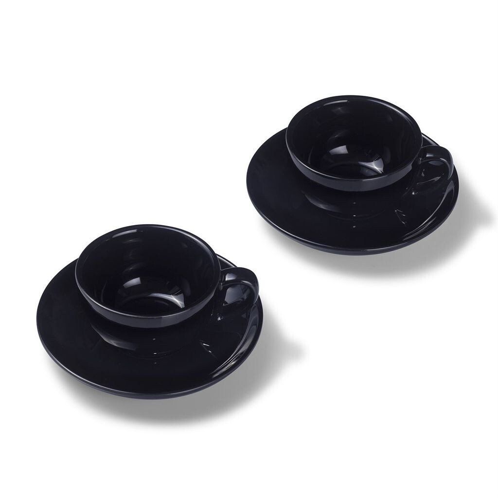 

Набор Terra Home из 2 чашек для капучино, черный глянцевый, в комплекте