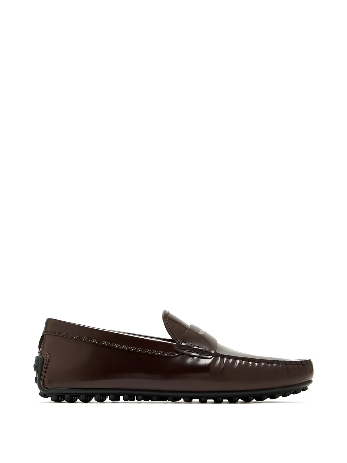 Пенни-лоферы из зернистой кожи Tod's, коричневый