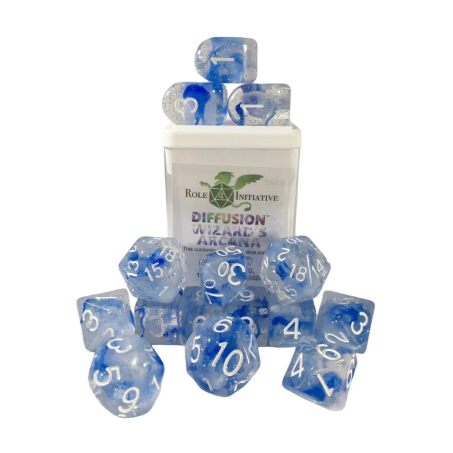 

Набор Diffusion Poly — Тайны Волшебника с числами (15), Class & Creature Dice - Poly Sets