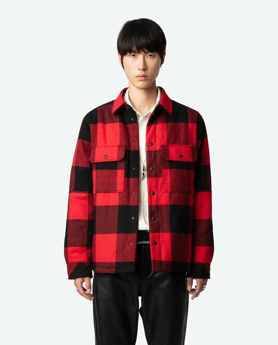 

Мужская шерстяная рубашка Trop с длинными рукавами Zadig & Voltaire, красный