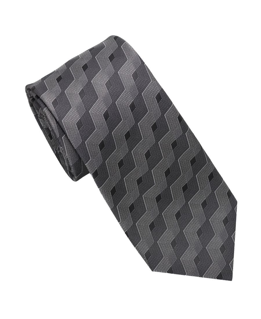 

Мужской галстук с абстрактным жаккардовым узором KARL LAGERFELD PARIS, Black White Abstract