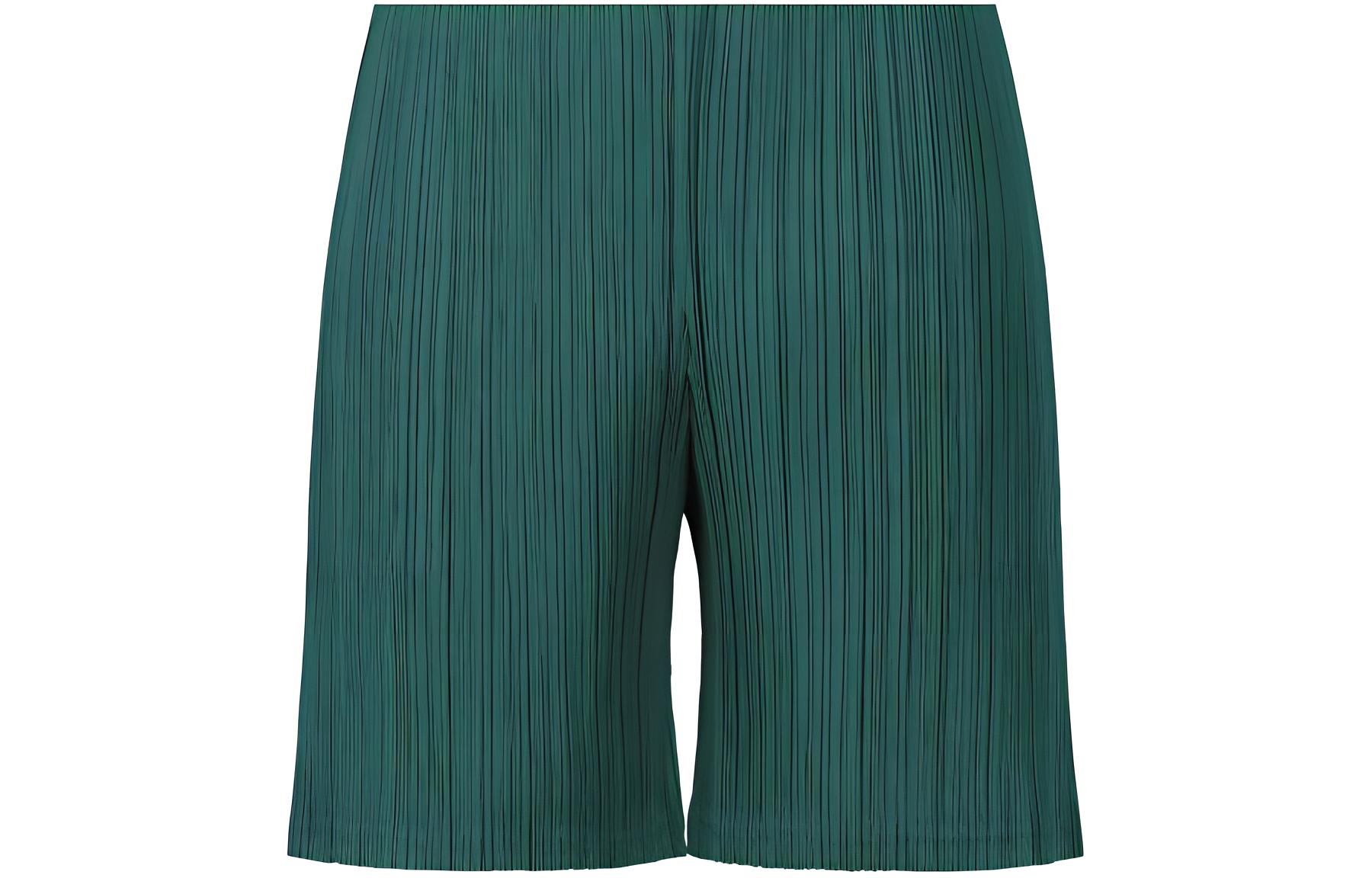 

PLEATS PLEASE ISSEY MIYAKE SS23 Повседневные шорты женские зеленые