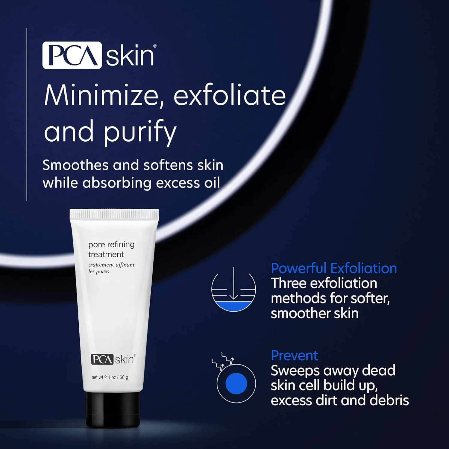 Средство для сужения пор PCA SKIN - отшелушивает и очищает кожу благодаря глине, миндальной кислоте, ферментам, рисовой пудре и пемзе (59 г). 59.54 г (1 шт.) — фото 3