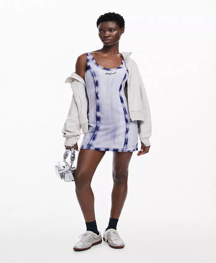 

Женское джинсовое платье с эффектом потертости Desigual, синий