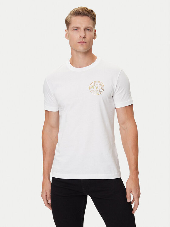 

Футболка regular fit 79GAHT00 CJ00T Versace Jeans Couture, белый