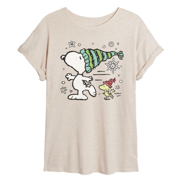

Футболка Juniors peanuts snoopy & woodstock skate oversize Licensed Character, бежевый