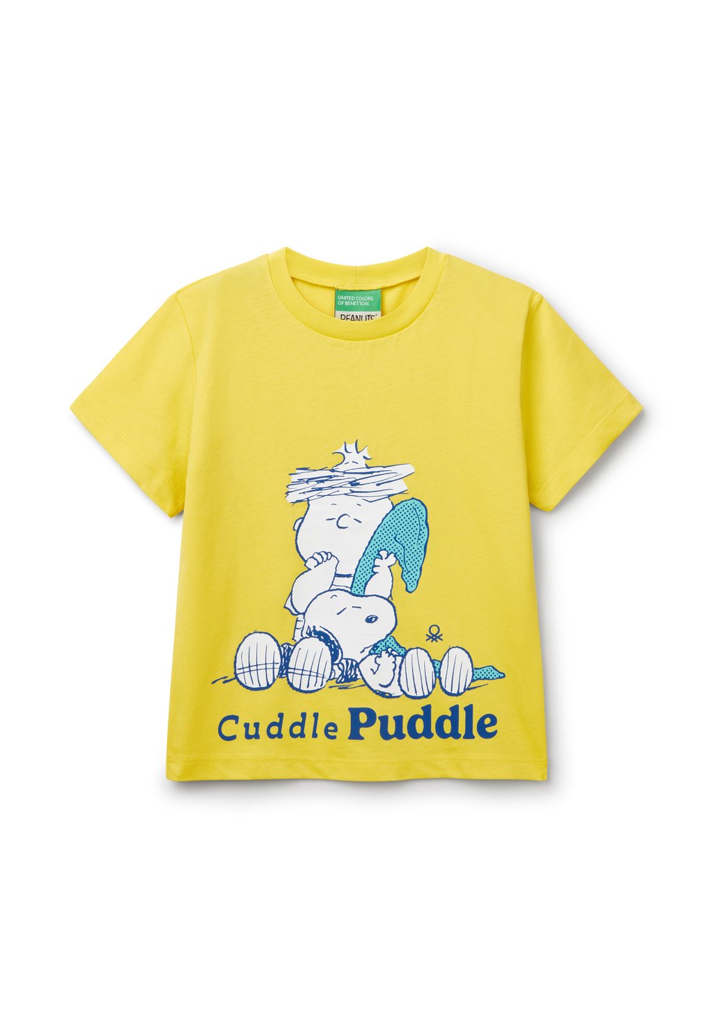 

Футболка с принтом WITH SNOOPY PEANUTS United Colors of Benetton, желтый