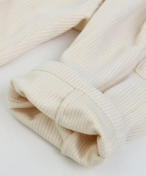 Детские штаны из поликожура SOFT& moimoln бежевые — фото 3
