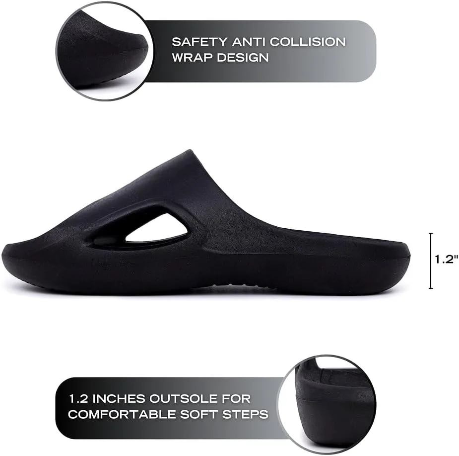 

Мужские спортивные шлепанцы Nautica для душа, для дома и улицы - легкие, прочные и удобные, черный