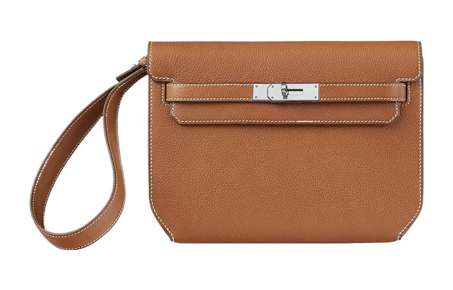 

HERMES Кожаный клатч Kelly Depeches Togo мужской 34 Fauve Light Tawny