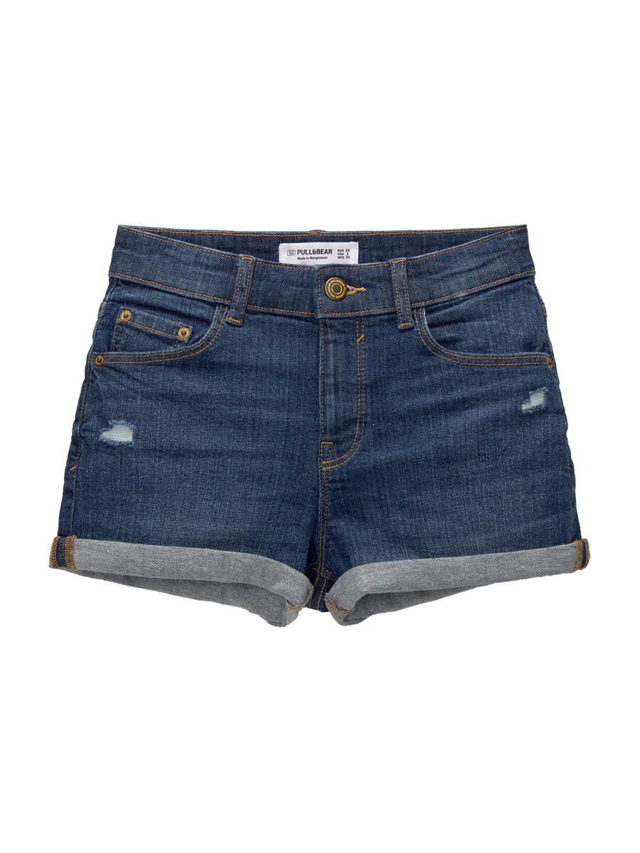 

Джинсовые шорты Pull&Bear Slim fit Jeans, темно-синий