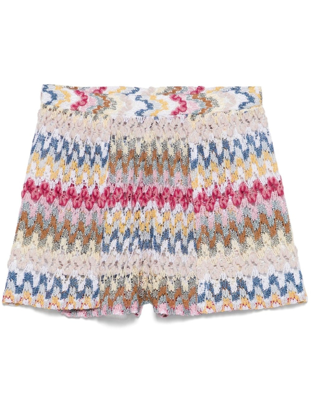 

Missoni короткие шорты с узором зигзаг, белый