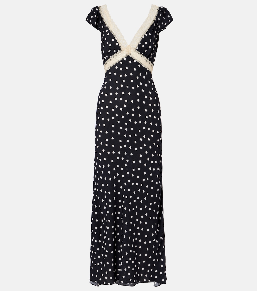 

Игги платье макси в горошек Rixo, Bohemia Spot Navy
