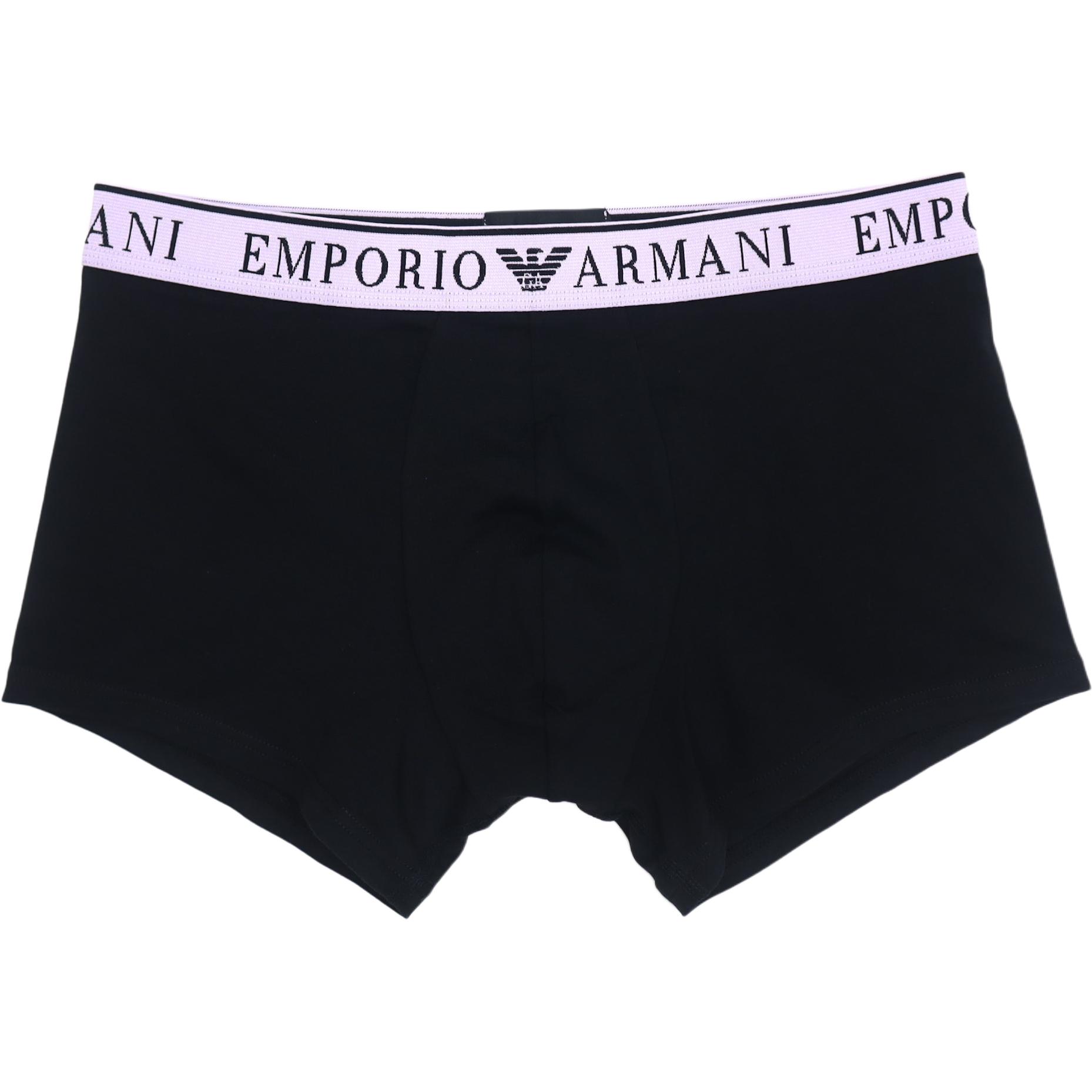 Трусы с логотипом на поясе Emporio Armani, 2 шт (Черный) — фото 2