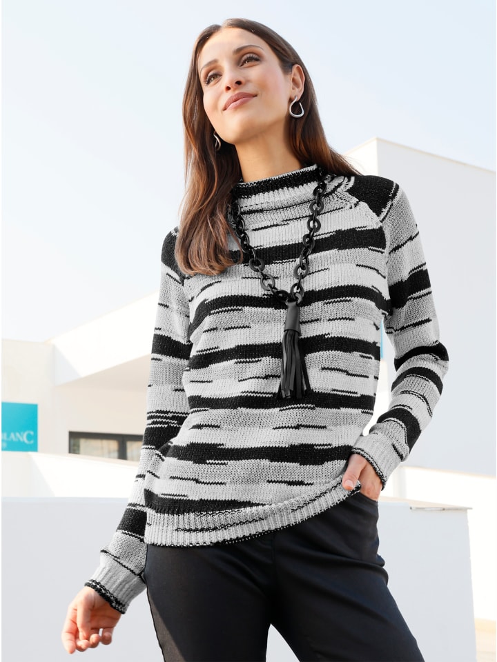 

Свитер с длинными рукавами в бело-черный узор WITT WEIDEN