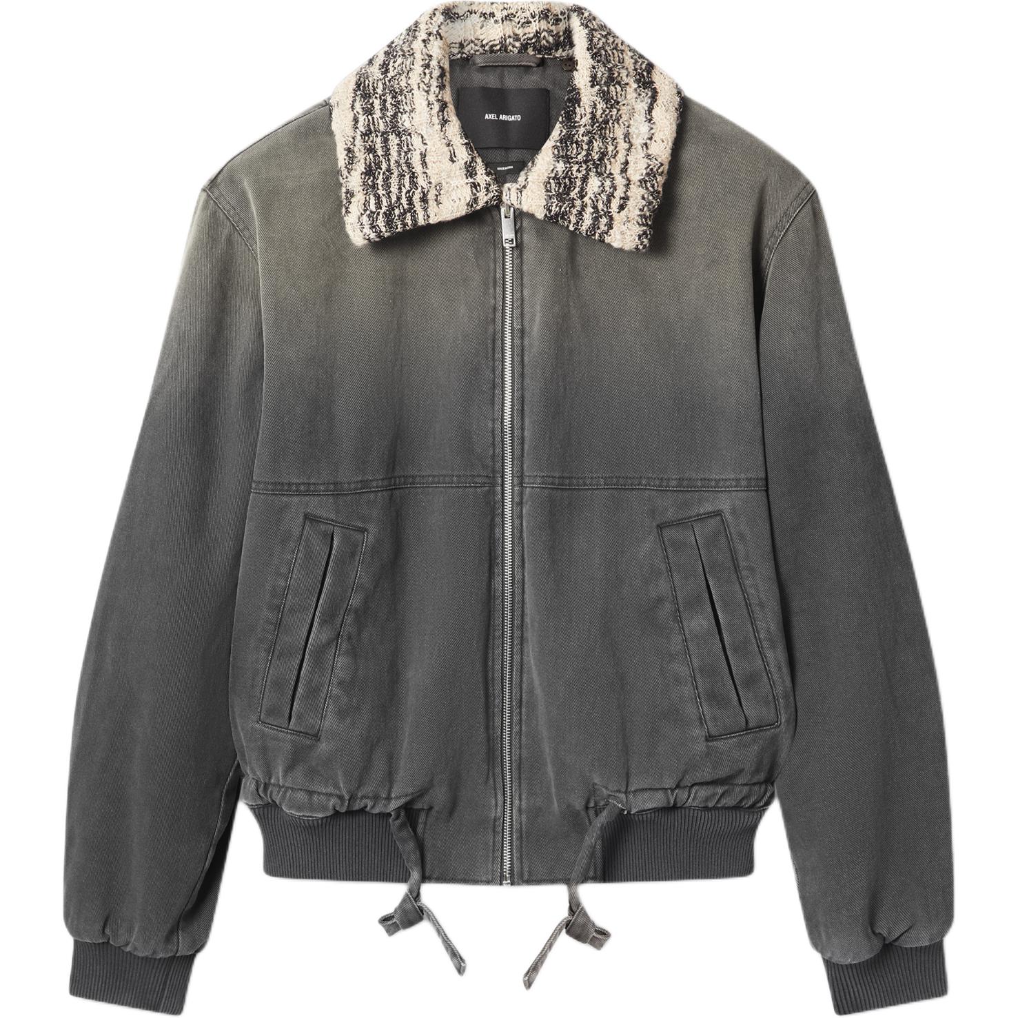 

Axel Arigato Твидовый воротник Хлопковая куртка-бомбер, Gray