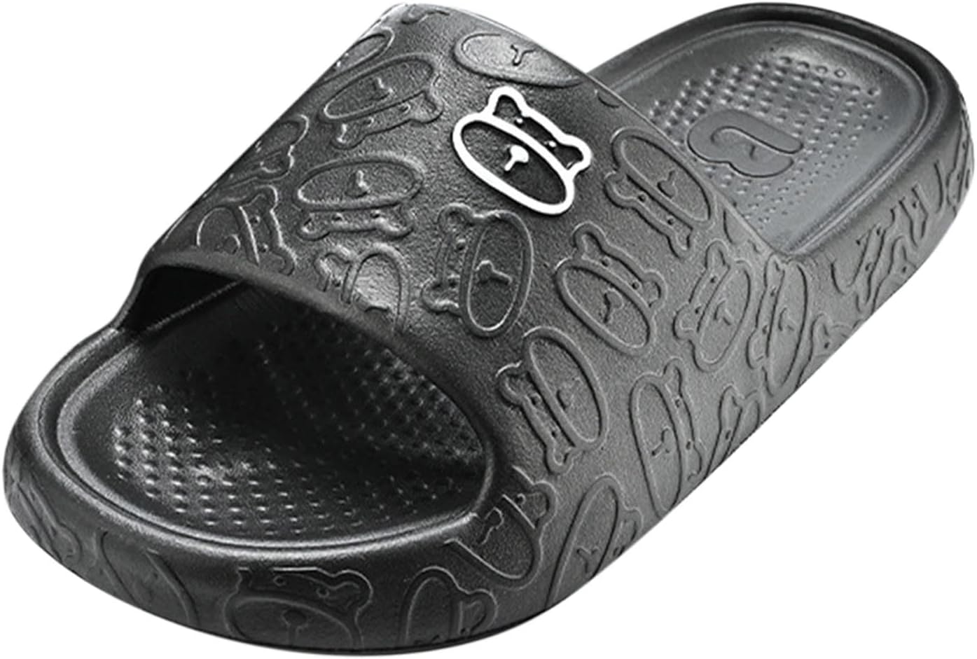 

Мужские тапочки на все сезоны для дома и ванной, противоскользящие, мягкие, с открытым носком, комфортные, с мультяшным рисунком, размер 14 Generic, черный