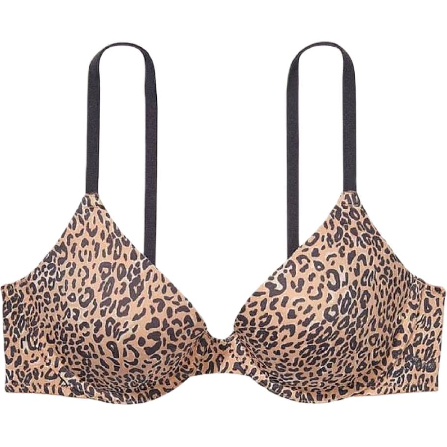 

Victoria's Secret Розовый Girlish Бюстгальтер Women's Коричневый Леопардовый Принт