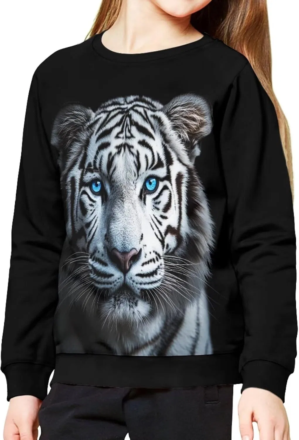 Детский свитшот ZPINXIGN, Cool White Tiger — фото 2