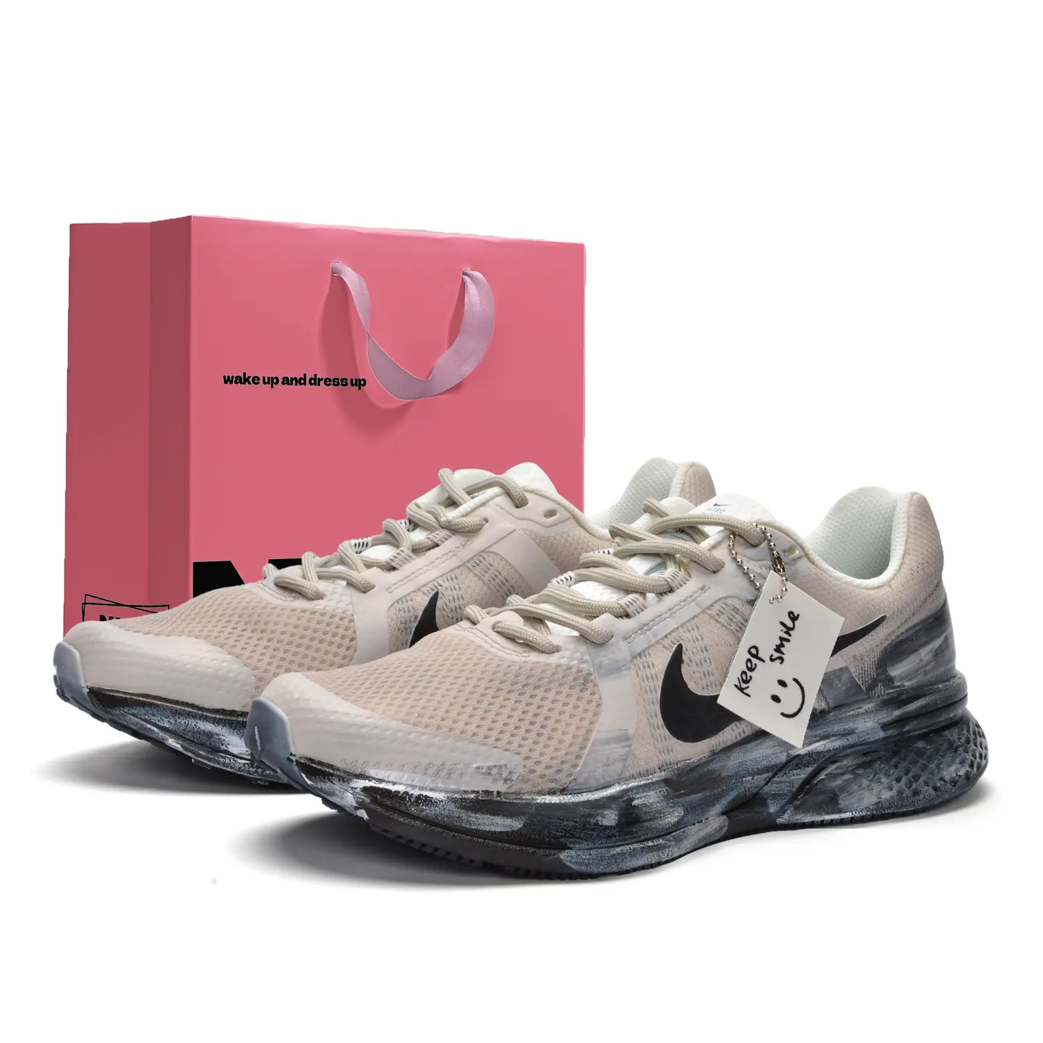 

Nike Кроссовки Run Swift 2 мужские низкие, цвет черный-серый