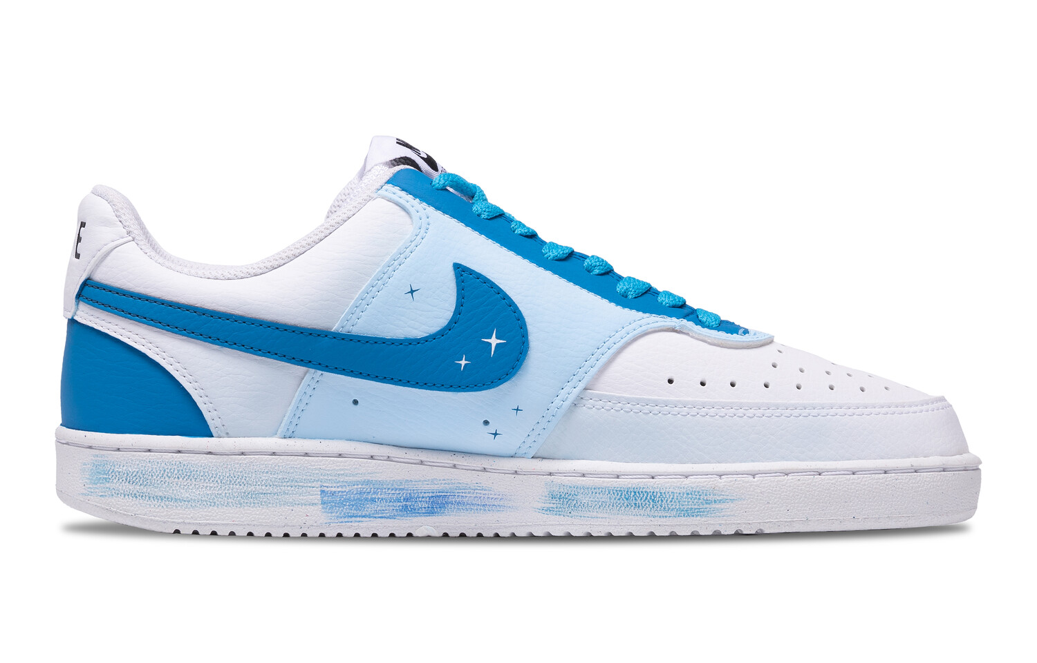 

Кроссовки Nike Court Vision 1 Skateboarding Shoes Women's Low-top White/blue, синий