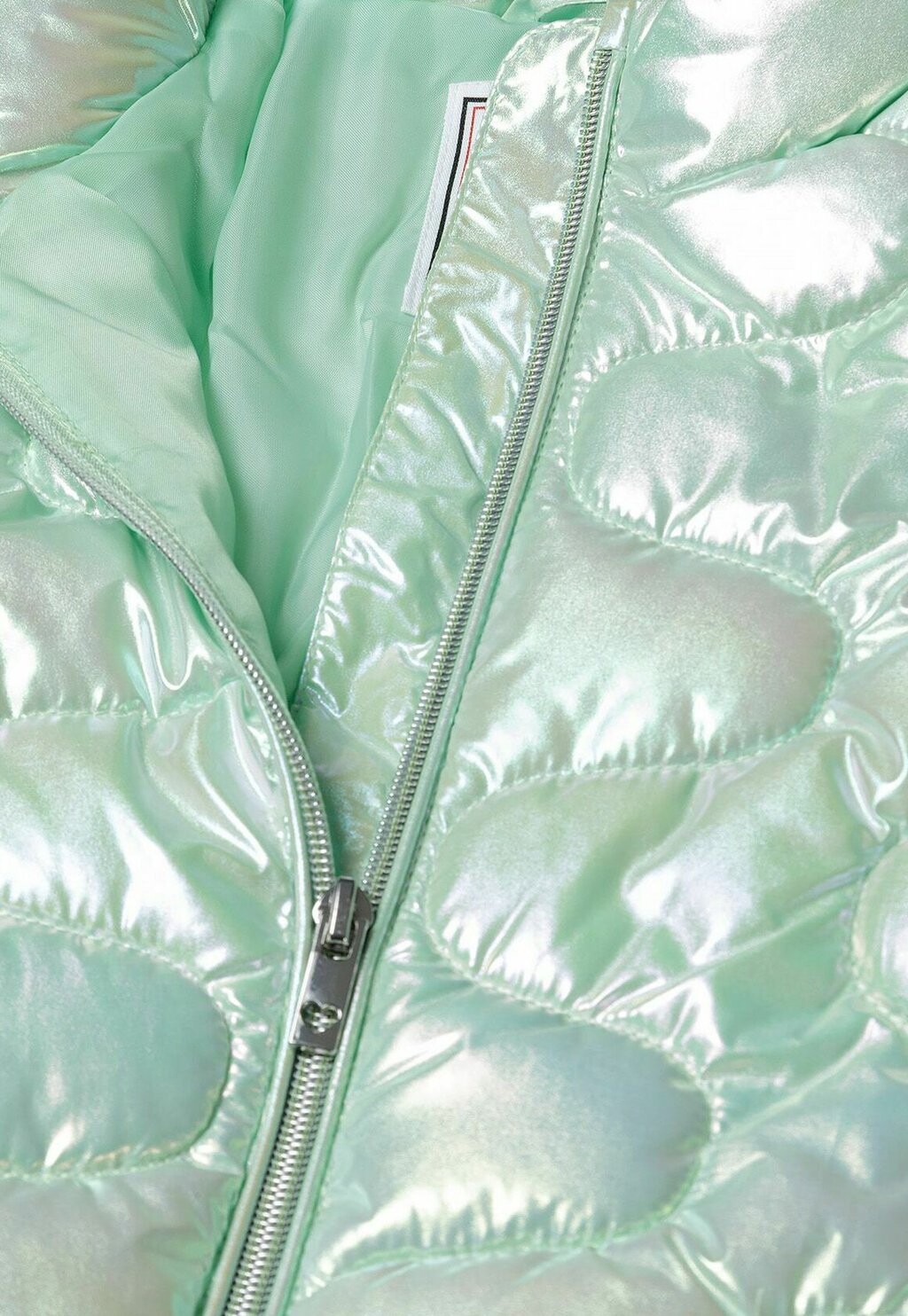Куртка демисезонная SHINY PUFFER MINOTI, цвет mint — фото 4
