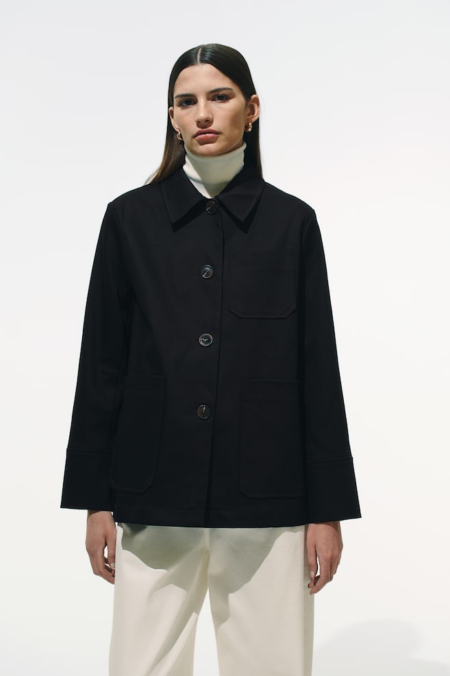 

Куртка с нагрудными карманами H&M, черный