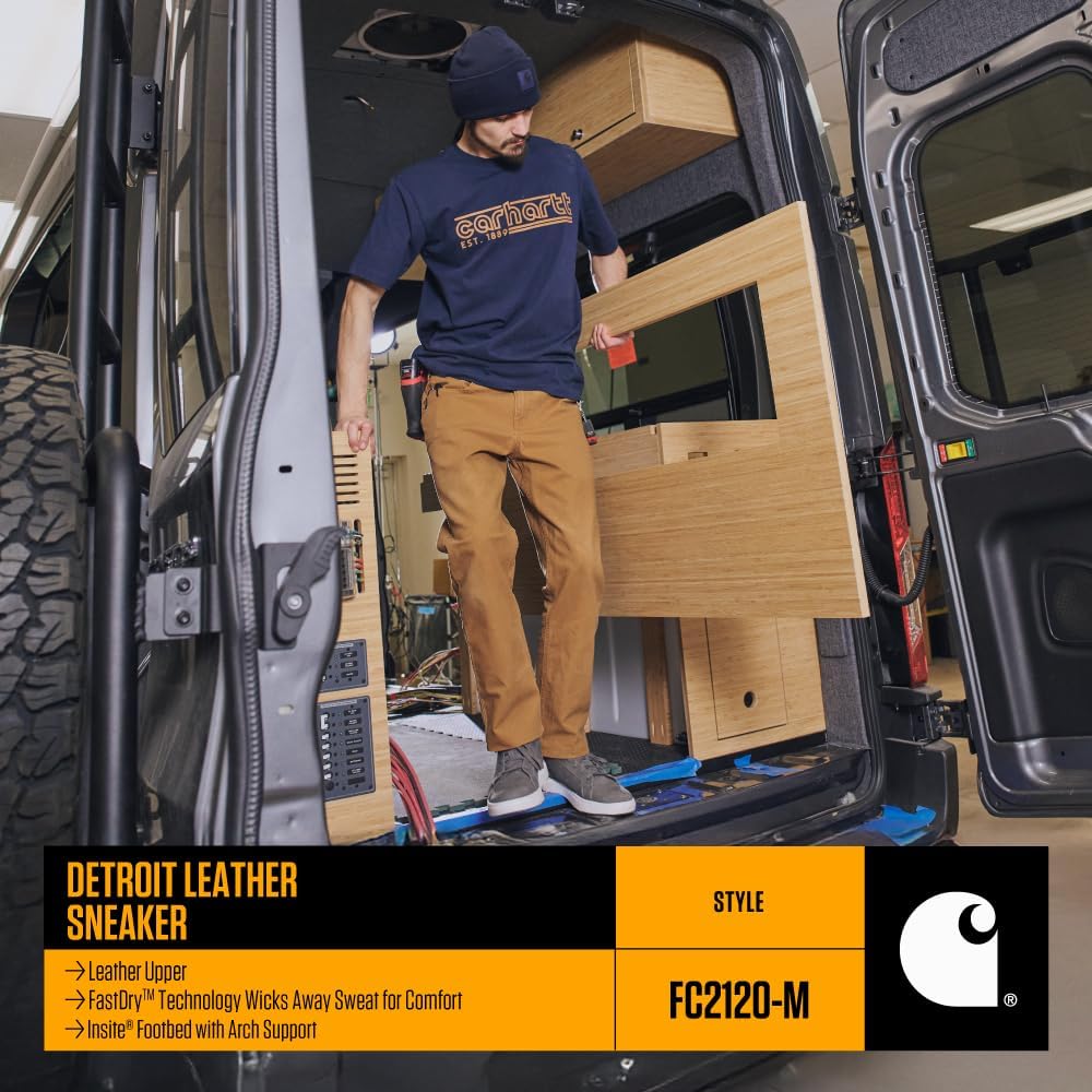 Carhartt мужские кеды Detroit Nano Toe из кожи, White — фото 4
