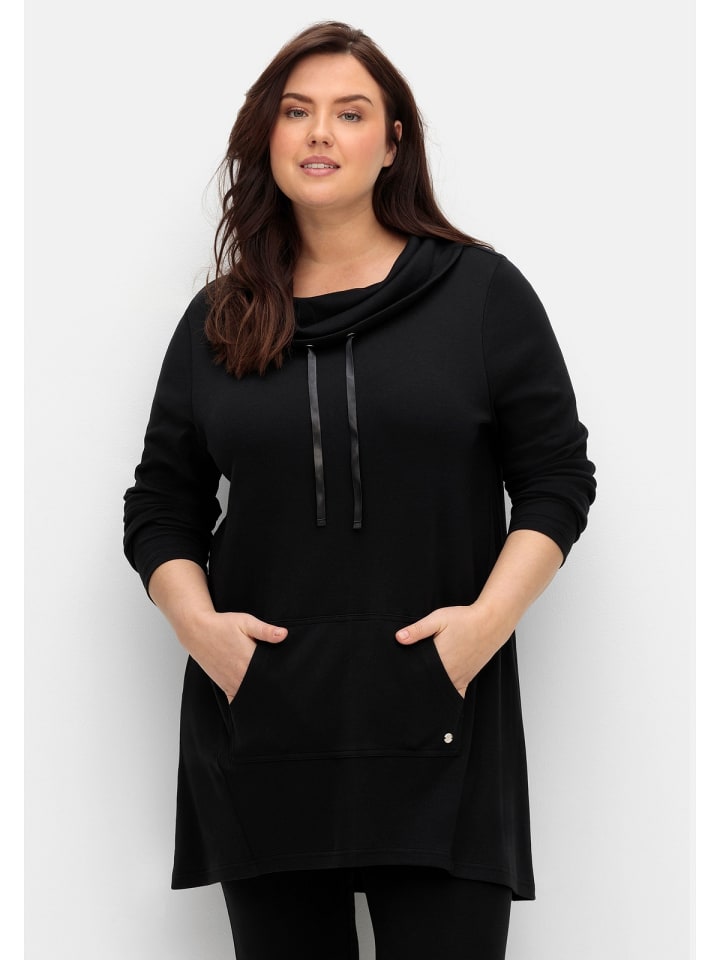 

Толстовка sheego Oversized-Longshirt, черный