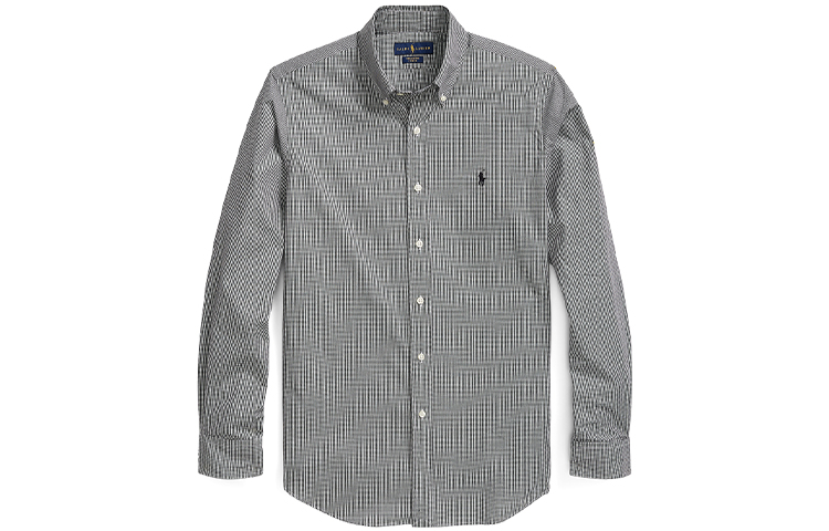 

Серая мужская рубашка Polo Ralph Lauren, серый