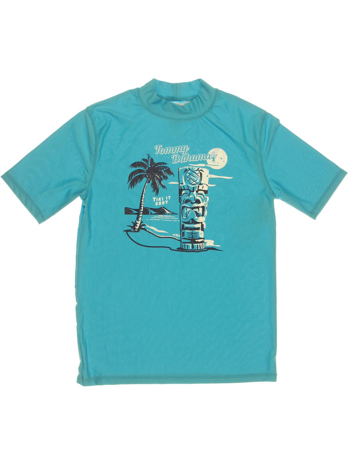 

Пляжная одежда для мальчиков Рашгард Tommy Bahama, бирюзовый