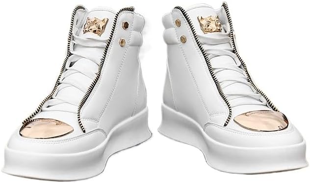 

Мужские модные кроссовки на молнии, для бега, повседневные, с легкой застежкой, для ходьбы, тенниса, спорта или скейтборда Odipon, белый