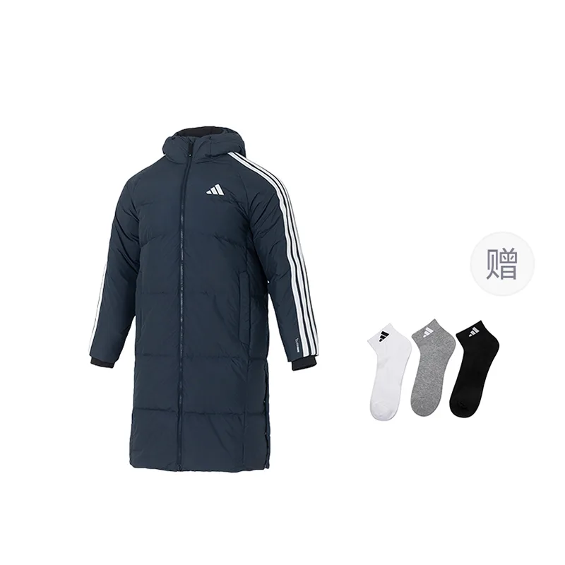 Adidas Куртка пуховая 3S L DOWN JKT синяя мужская