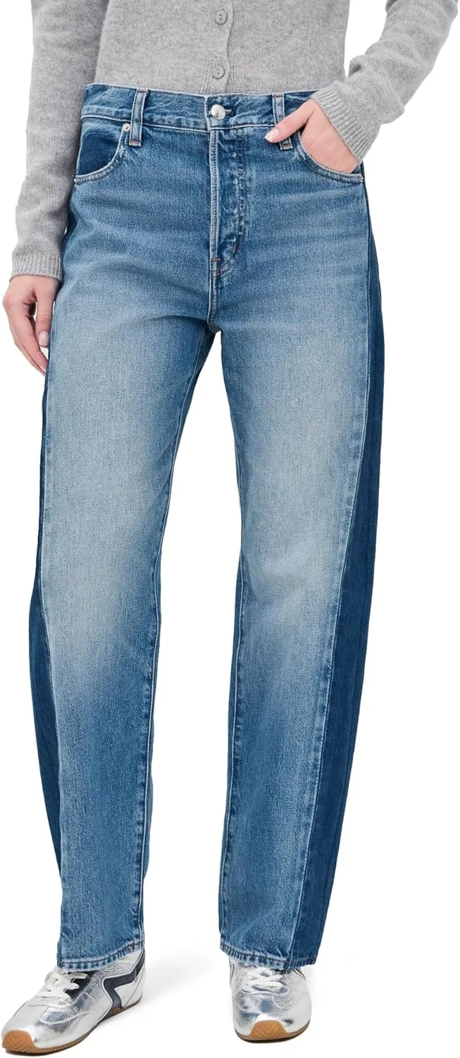 

Madewell Women's Pieced Barrel-Leg Jeans в цвете Linden Wash