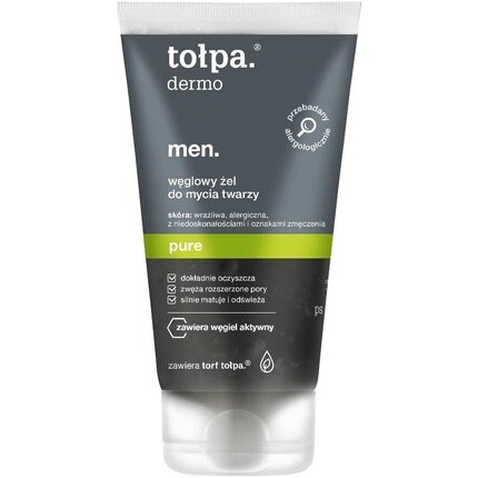 

Tolpa Dermo Men Чистый уголь для умывания лица 150 мл