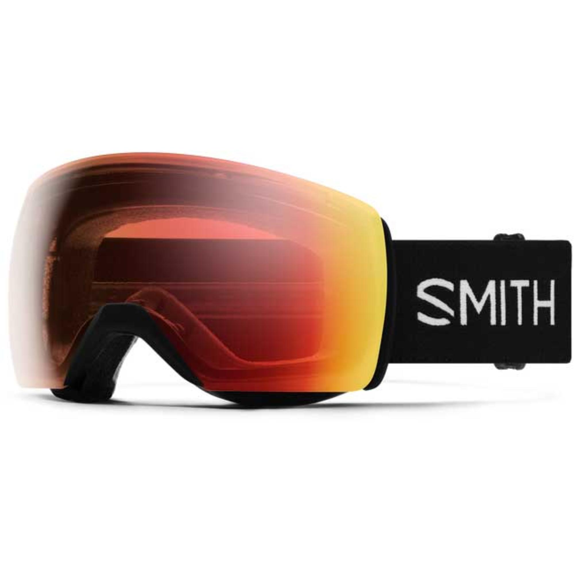 

Горнолыжные очки Skyline XL с низкой посадкой Smith, Black/ChromaPop Pro Photochromic Red Mirror Lens