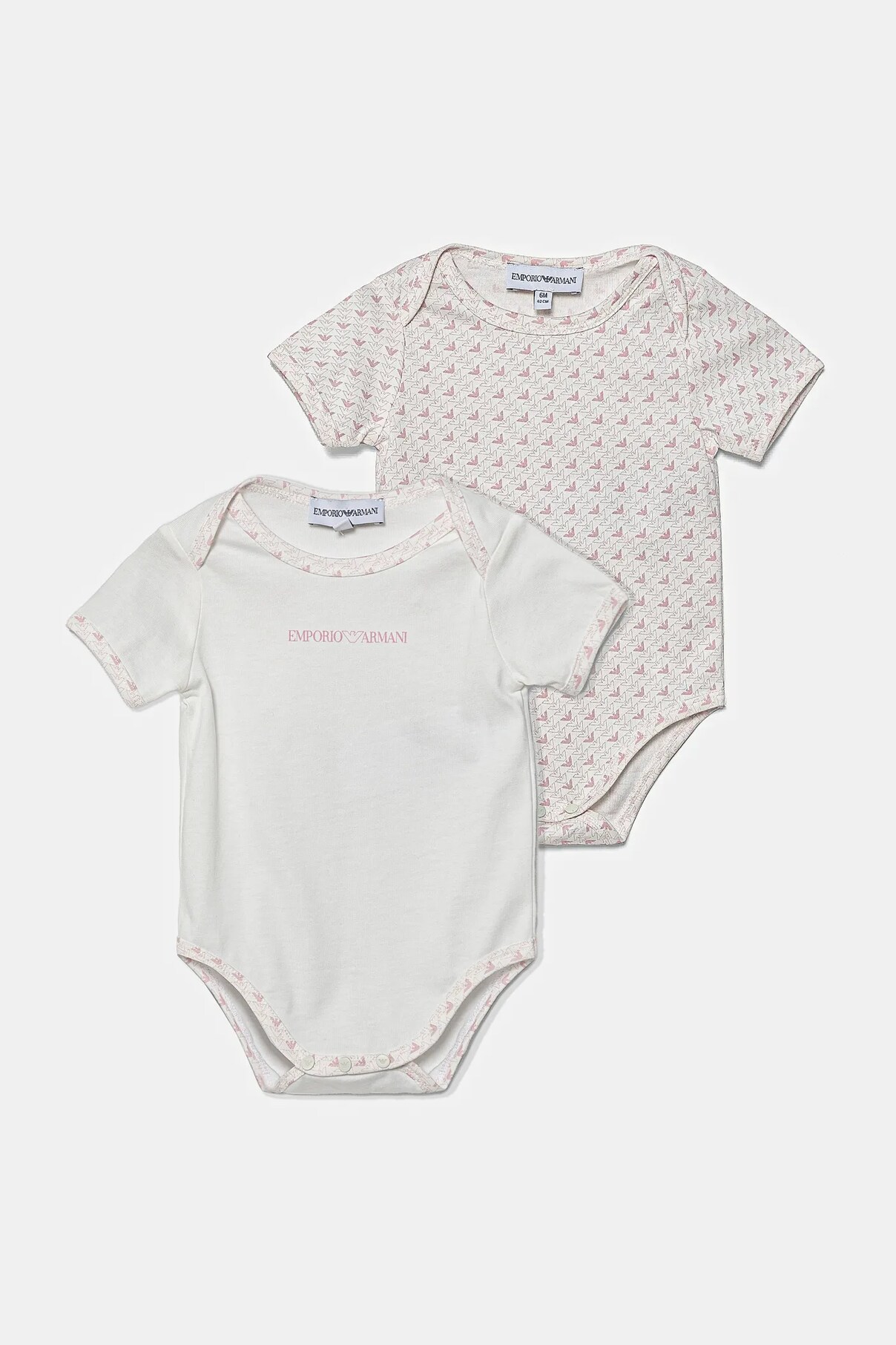 

Детский хлопковый комбинезон, 2 шт. в упаковке Emporio Armani, розовый