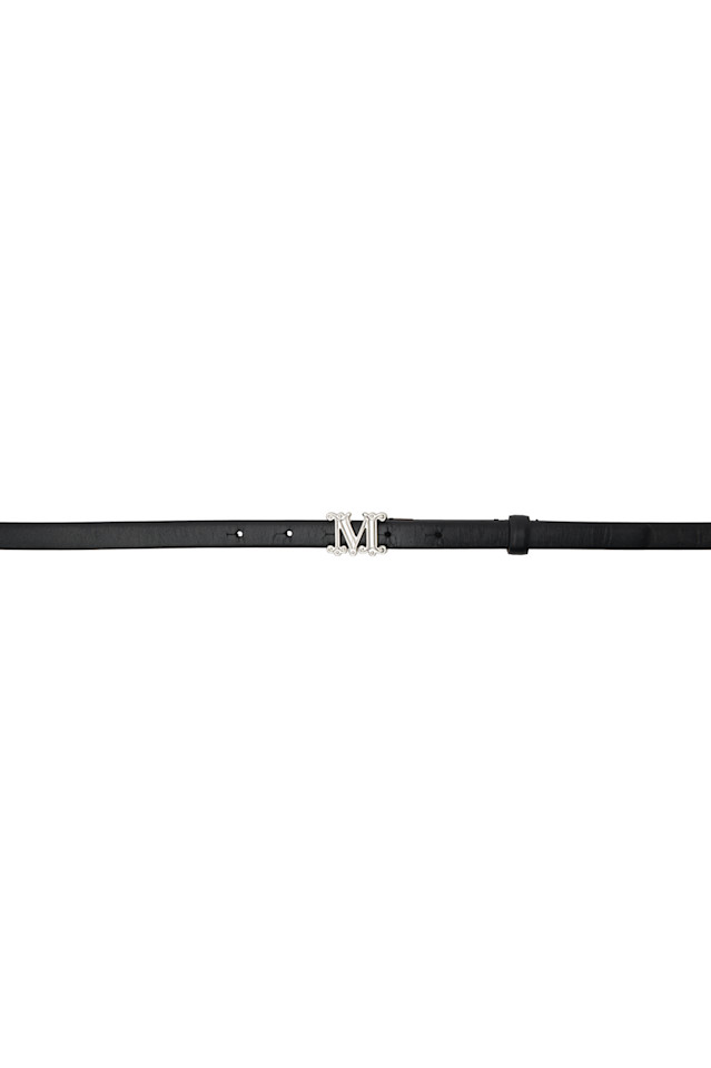 

Кожаный ремень с монограммой Max Mara, черный