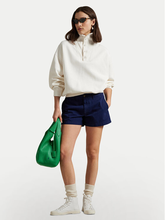 Шорты из ткани прямого покроя 211963798004 Polo Ralph Lauren, синий — фото 2