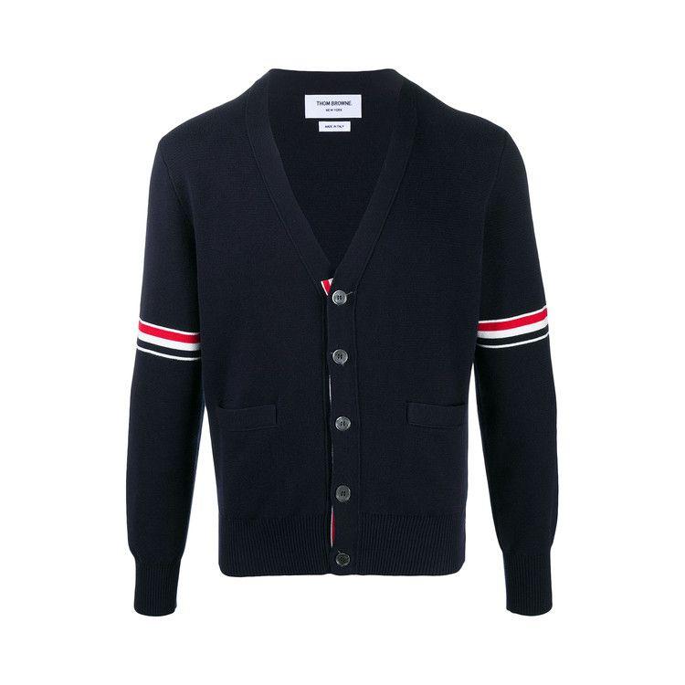 

Кардиган Thom Browne Milano Stitch RWB Stripes Cotton V Neck Cardigan 'Navy'
