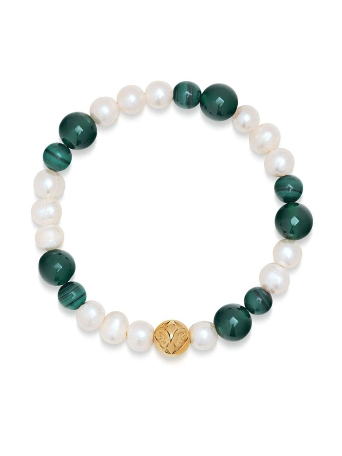 

Браслет с жемчугом и гравировкой Nialaya Jewelry, зеленый
