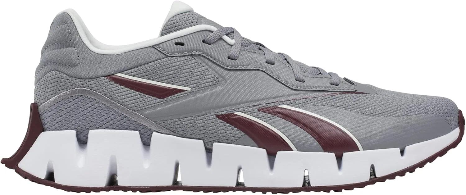 Кроссовки Reebok унисекс Zig Dynamica 4, серый/бордовый