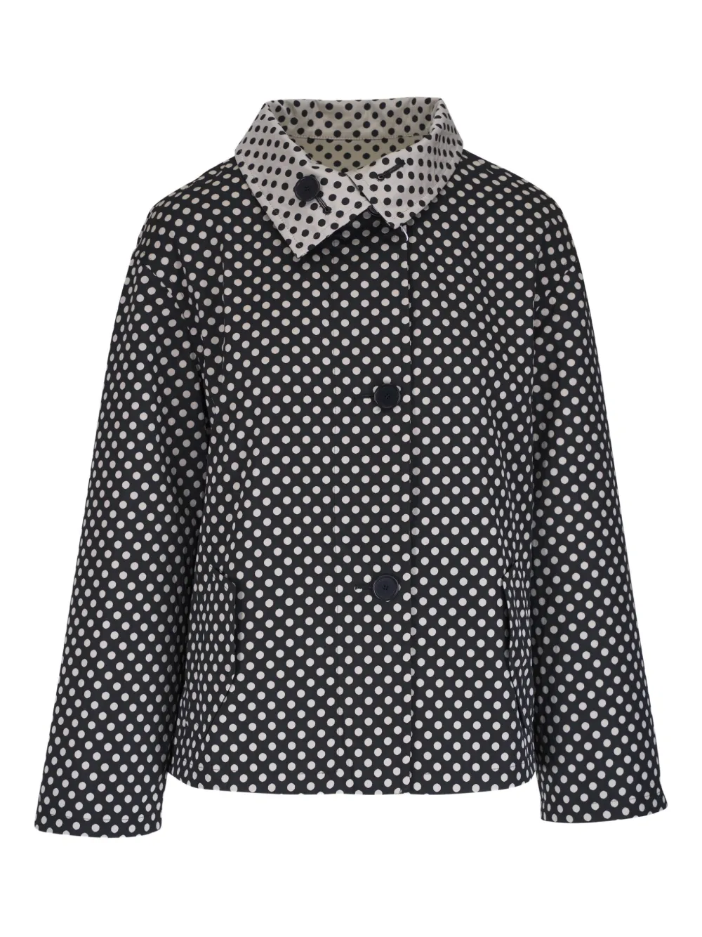 

Двусторонняя куртка в горох Akris Punto, черный
