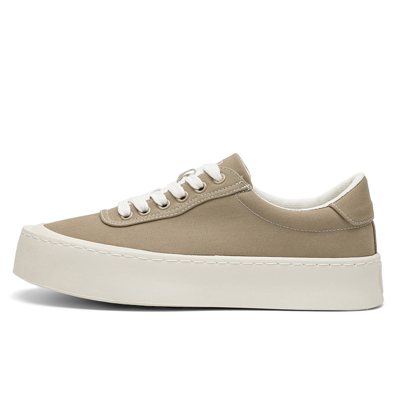 

Jinho Кроссовки Canvas мужские низкие черные хаки, цвет Khaki