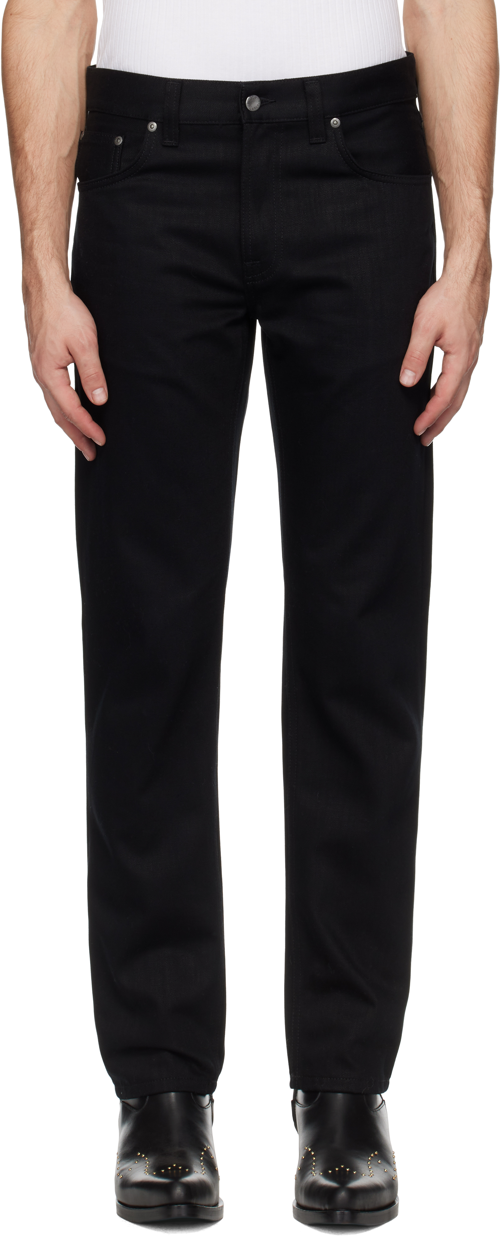 

Черные джинсы Gritty Jackson Nudie Jeans, Dry everblack
