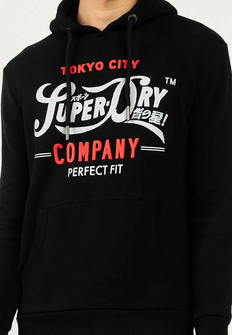 Худи Script, Perfect Fit Superdry, черный — фото 3