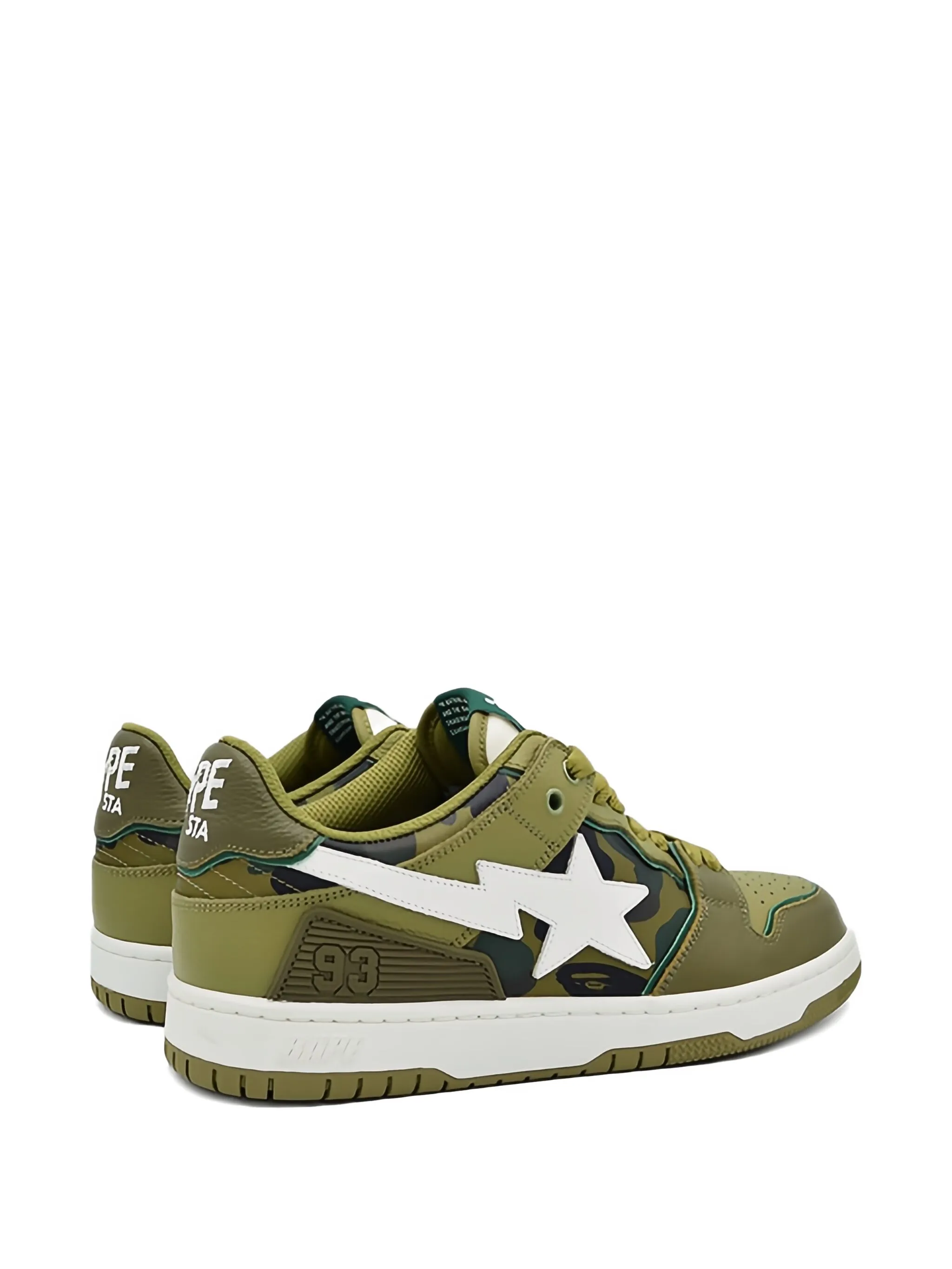 Кроссовки Sk8 Sta Olive Drab/Green Camo A Bathing Ape, зеленый — фото 3